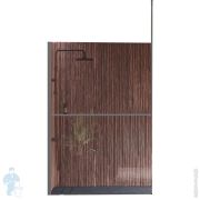 Рама Novellini Kuadra H 1600х3000 для душ. огражд., левая, с полкой, серебро R80KUFRISOFS-B160/300