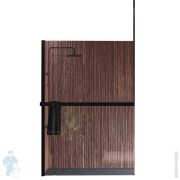 Рама Novellini Kuadra H 1600х3000 для душ. огражд., левая, п/держ., черная R80KUFRESOFS-H160/300