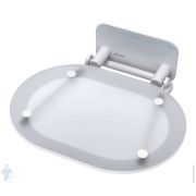 Сиденье для душевой кабины RAVAK OVO Chrome Clear/White овальное матовое/белое