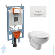 Комплект: Инсталляция Vitra с клавишей белая + Унитаз Normus + сиденье 9773B003-7201