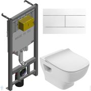 Инсталляция Jacob Delafon E29025-NF кн.белая + унитаз Struktura compact сиденье тонк.микр. E21747RU