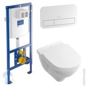 Инсталляция Villeroy&Boch 5660D301 +унитаз без ободка +сидение SoftClosing +клавиша