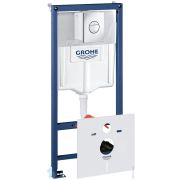 Grohe Rapid SL Инсталляция для подвесного унитаза 4 в 1 в сборе (клавиша Nova Cosmopolitan) 38813001