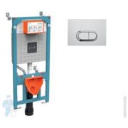 Инсталляция Сeramicanova Envision 500х1140 с кнопкой смыва Flat,креплениями,хром мат. CN1002M