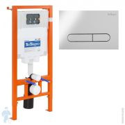 %Инсталяция BelBagno для подвесного унитаза с кнопкой смыва, хром BB002-80/BB005-PR-CHROME