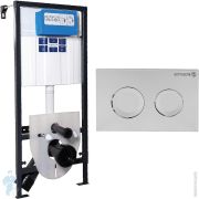 Инсталляция BETTOSERB Sava Fix Slim + клавиша смыва COOL хром матовый SET40006468