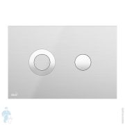 Кнопка для бачка-инсталляции ALCAPLAST TURN INOX (металл матовый)