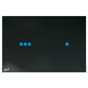 Кнопка управления ALCAPLAST NIGHT LIGHT-3 бесконтактная для инсталляции с подсветкой, стекло-черный