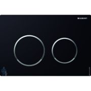 GEBERIT Omega20 Клавиша смыва черный/кольца хром глянцевый 115.085.KM.1