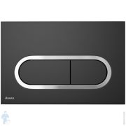 Клавиша смыва Ravak Chrome X01797 двойной смыв, пластик, цвет: черный