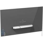 Клавиша смыва Villeroy&Boch ViConnect стекло, серый глянец/сталь 922160RA