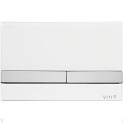 Клавиша смыва двойная VITRA Select стекло, цвет белый глянец, кнопки хром 740-1100
