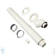 Дымоход коаксиальный для котла D60/100 - 750мм горизонтальный монтаж, комплект, арт.3318001