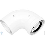 Отвод коаксиальный D60/100 - 90*, для дымохода из AL/PPS, арт.3318075