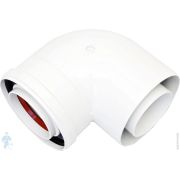 Отвод коаксиальный D80/125 - 90*, для дымохода, арт.3318036