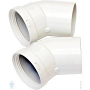 Отвод одностенный D80 - 45*, для дымохода, (комплект 2 штуки), арт.3318020