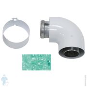 Отвод 90° VAILLANT DN 60/100 в комплекте с соединительным хомутом 303808
