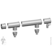 Каскадный дымоход 2-котловой установки ZK00675