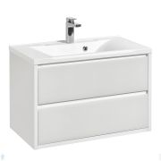 Тумба под раковину AQUATON Римини 80 1A226701RN010 792х500х445 подвесная, 2 ящика, белый глянец