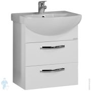 Тумба под раковину AQUATON Ария 50 М 1A140001AA010 470x309x542 подвесная, 2 ящика, белый глянец