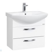 Тумба под раковину AQUATON Ария 65 М 1A123301AA010 594x310x542 подвесная, 2 ящика, белый глянец