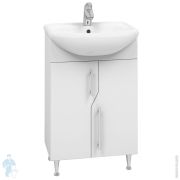 Тумба под раковину AQUATON Мира 45 Н 1A104401MR010 410x299x720 напольная, 2 дверцы, белый глянец
