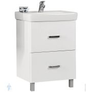 Тумба под раковину AQUATON Америна 60 Н 1A169201AM010 564x442x688 напольная, 2 ящика, белый глянец