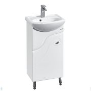 Тумба под раковину AQUATON Колибри 45 1A065201KO01L 410x279x720 напольная, 1 дверца, белый глянец