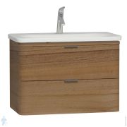 Тумба с раковиной Vitra Nest Trendy 795х520х445 подсветка, 2 ящика, цвет дерево 56147