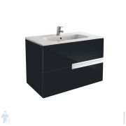 Тумба под умывальник Roca Victoria Nord Black Edition (786х450х550) подвесная, черная ZRU9000097