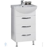 Тумба под раковину AQUATON Ария 50 Н 1A140201AA010 470x309x833 напольная, 3 ящика, белый глянец