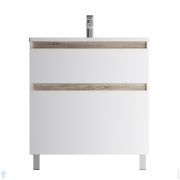 Тумба под раковину AM.PM X-Joy (800х850х450) напольная, 2 ящика, белый глянец M85AFSX0802WG
