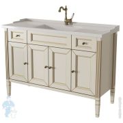 Тумба под раковину Caprigo Альбион Промо 120 bianco antico 1225х885х468 2 выдвижных ящика 33316-В002