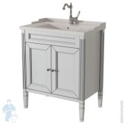 Умывальник мебельный BelBagno (800х450х140) искусственный мрамор, белый BB800/450-LV-MR-AST