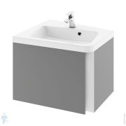 Тумба под умывальник RAVAK SD 10° 550 L (550х500х485) серая, левая угловая
