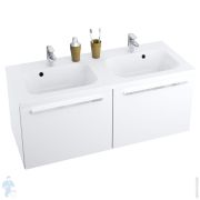 Тумба под умывальник RAVAK SDU 1200 Chrome (1200х490х502) белая/белая X000000536