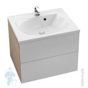 Тумба под умывальник подвесная RAVAK SD 600 Rosa II (600х470х490) капучино/белая