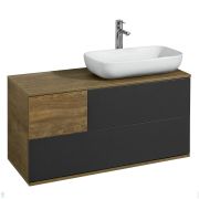 Тумба под раковину AQUATON Терра 105 1A246901TEKA0 1050x454x522 подвесная, 2 ящика, дуб кантри/антрацит