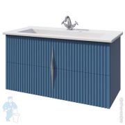 Тумба под раковину Caprigo Novara 105 (1074х569х478) подвесная, синяя, 2 ящика 34914-029
