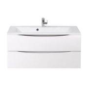Тумба под раковину BelBagno MARINO (1000х445х500) подвесная, Bianco Lucido MARINO-1000-2C-SO-BL-P
