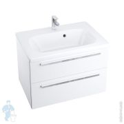 Тумба под умывальник RAVAK SDU 800 Chrome II (800х490х500) 2 ящика, белая/белая X000000922
