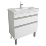 Тумба под умывальник Dreja Grace Plus 60 (576х455х795) напольная, 2 ящика, белый лак 99.0904