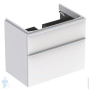 Тумба под раковину Geberit Smyle Square (734х470х617) 2 ящика, белый глянец 500.353.00.1
