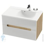 Тумба под умывальник RAVAK SD-800 L Classic II левая (800x600x490) 2 ящика, латте/белая X000000912