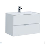 Тумба под умывальник Aquanet Алвита 80 (790х513х445) подвесная, 2 ящика, белая 235339