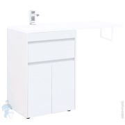 Тумба под умывальник Aquanet Токио 58 напольная (580х840х475) 1 ящик, 2 дверцы, белая 237745