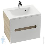 Раковина Aquaton Айрис 100 1A723031AG010 1002х452х145 мм перелив, литой мрамор, цвет: белый