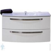 Раковина Aquaton Айрис 80 1A722931AG010 802х452х145 мм перелив, литой мрамор, цвет: белый