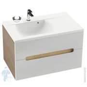 Тумба под умывальник RAVAK SD-800 R Classic II правая (800x600x490) 2 ящика, капучино/белая