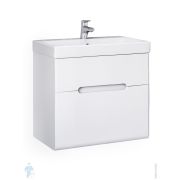 Тумба под раковину Jorno Moduo Slim 50 (500х345х470) подвесная, 2 ящика, белый Mod.01.50/P/W